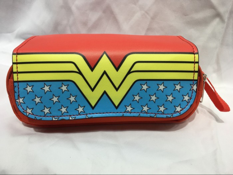 Wonder Woman Double zipper pencil case Pencil Bag  20X8X9CM
