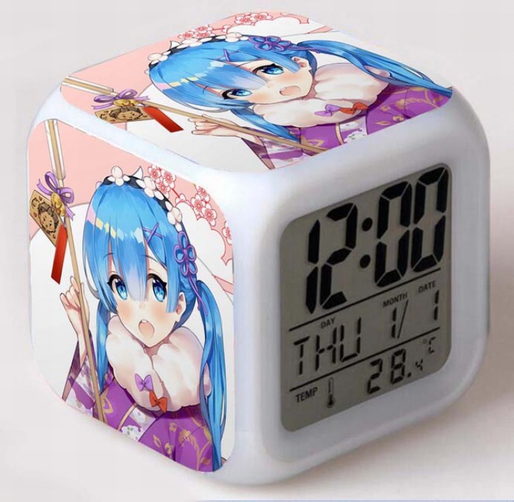 Re:Life in a different world from zero Colorful Mood Discoloration Boxed Alarm clock Style C