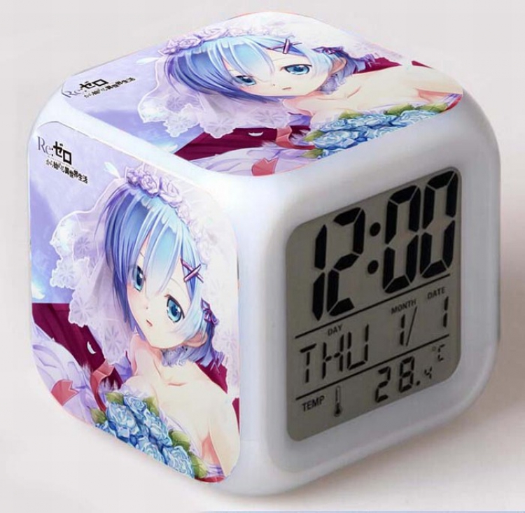 Re:Life in a different world from zero Colorful Mood Discoloration Boxed Alarm clock Style B