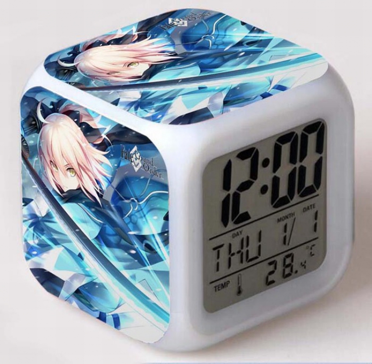 Fate stay night Colorful Mood Discoloration Boxed Alarm clock Style A