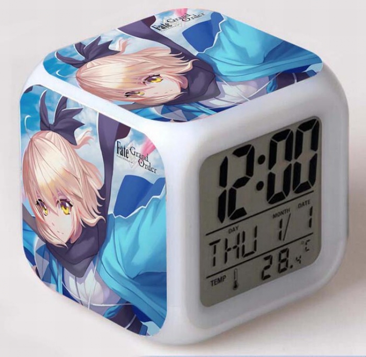 Fate stay night Colorful Mood Discoloration Boxed Alarm clock Style C