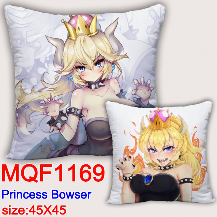 Princess Bowser Double-sided full color Pillow Cushion 45X45CM MQF1169