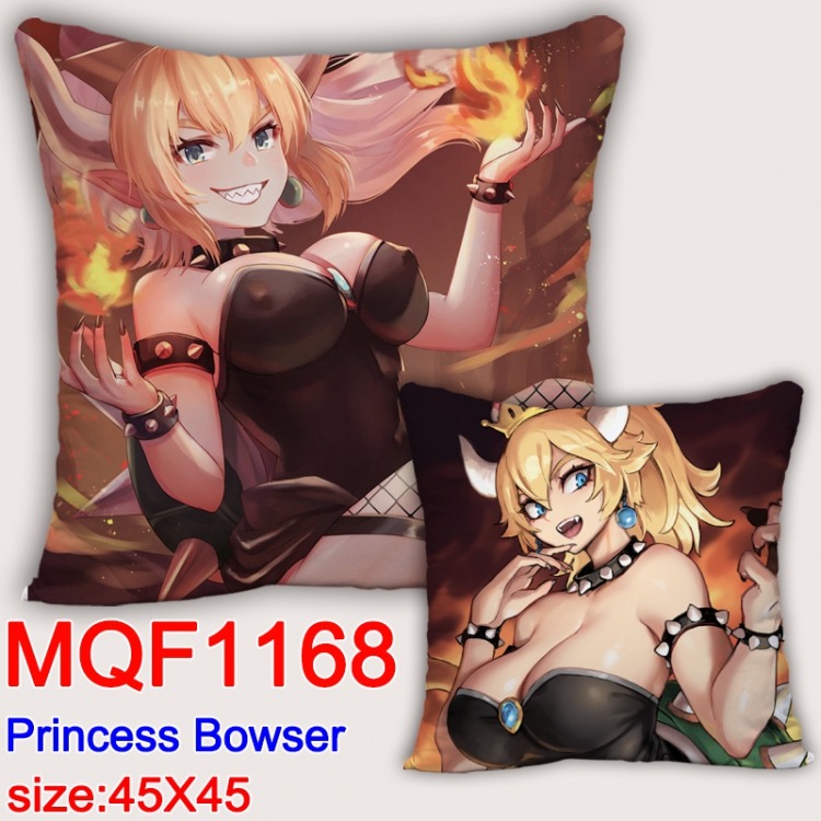 Princess Bowser Double-sided full color Pillow Cushion 45X45CM MQF1168