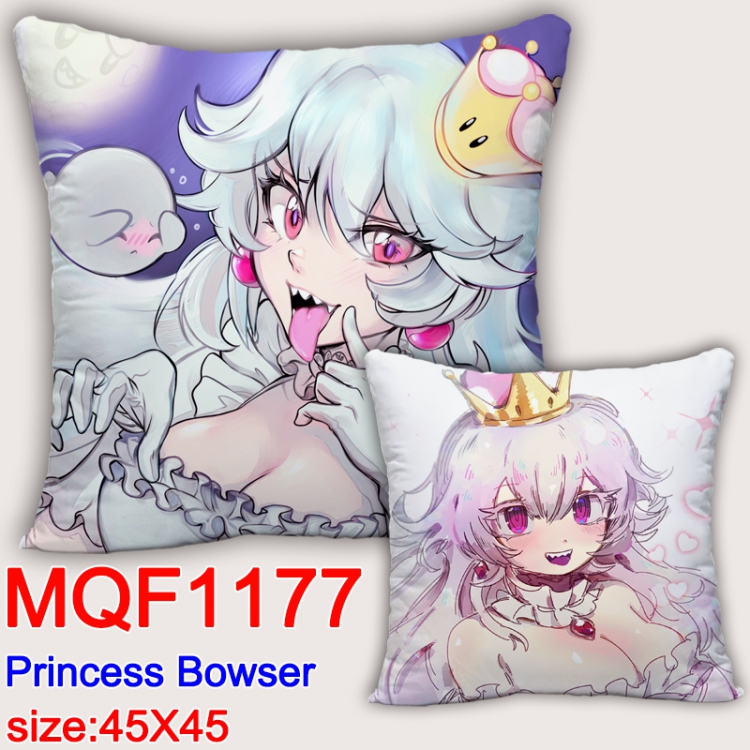 Princess Bowser Double-sided full color Pillow Cushion 45X45CM MQF1177