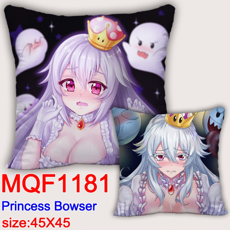 Princess Bowser Double-sided full color Pillow Cushion 45X45CM MQF1181