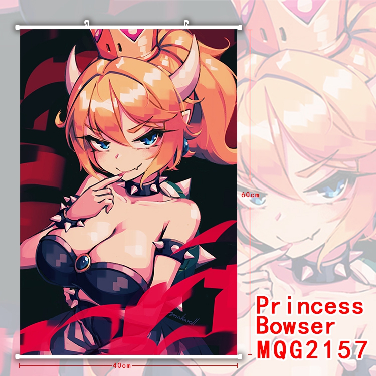 Princess Bowser White plastic pole cloth painting Wall Scroll 40X60CM MQG2157