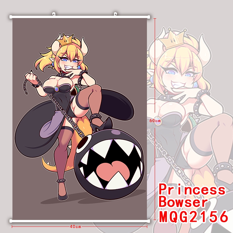 Princess Bowser White plastic pole cloth painting Wall Scroll 40X60CM MQG2156