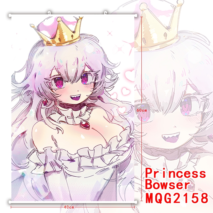 Princess Bowser White plastic pole cloth painting Wall Scroll 40X60CM MQG2158