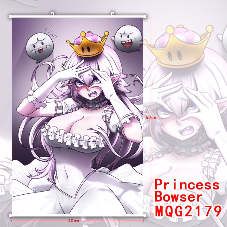 Princess Bowser White plastic pole cloth painting Wall Scroll 40X60CM MQG2179