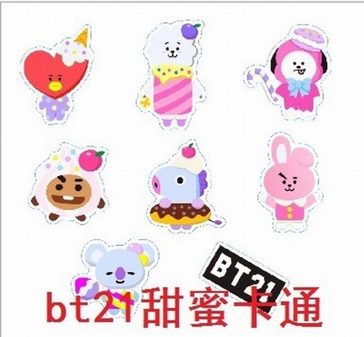 BTS BT21 Mobile phone sticker OPP bag price for 20 pcs
