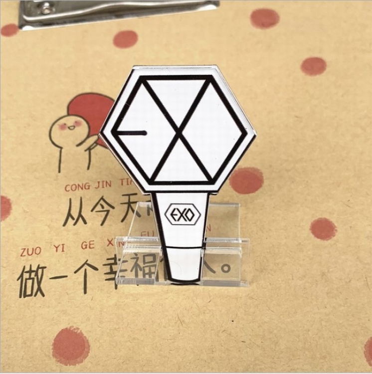 EXO Acrylic mobile phone bracket OPP bag Decoration 8CM price for 10 pcs