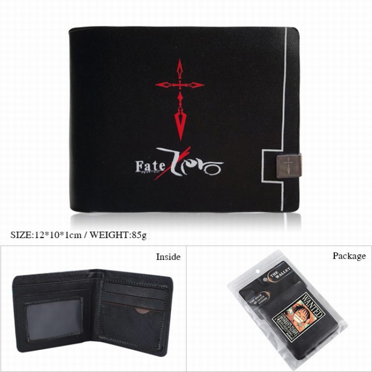 Fate Stay Night Full color printed short wallet Purse 12X10X1CM 85G