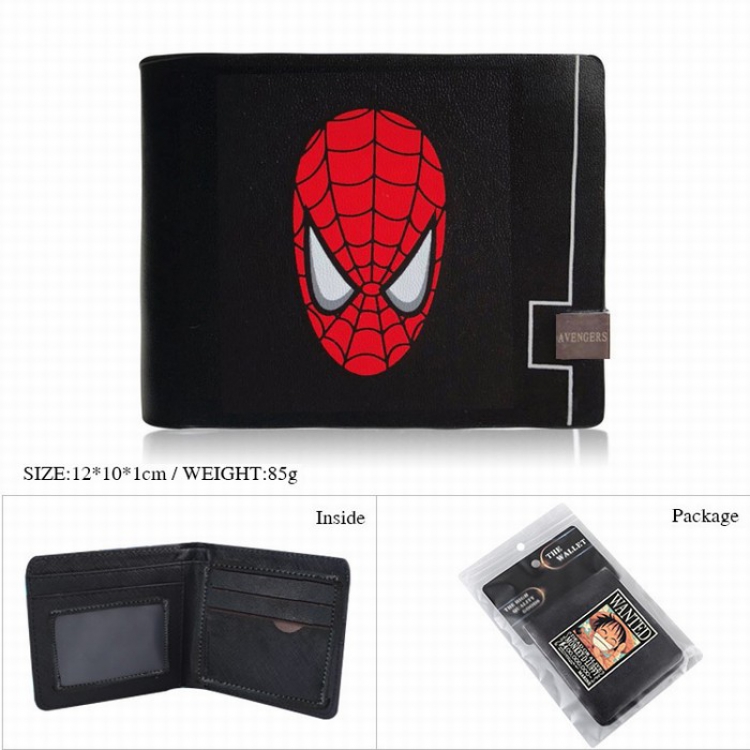 Spiderman Full color printed short wallet Purse 12X10X1CM 85G