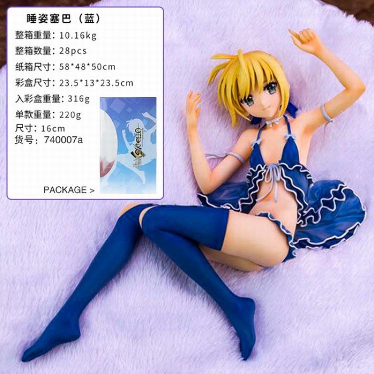 Fate stay night Fate EXTRA Sexy beautiful girl Nero pajamas Blue Boxed Figure Decoration 16CM 10.16KGS