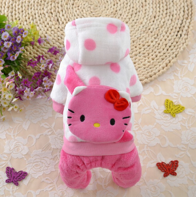 Animal pet supplies Puppy teddy vest Flannel four-corner Kitty clothes  XS S M L XL price for 2 pcs
