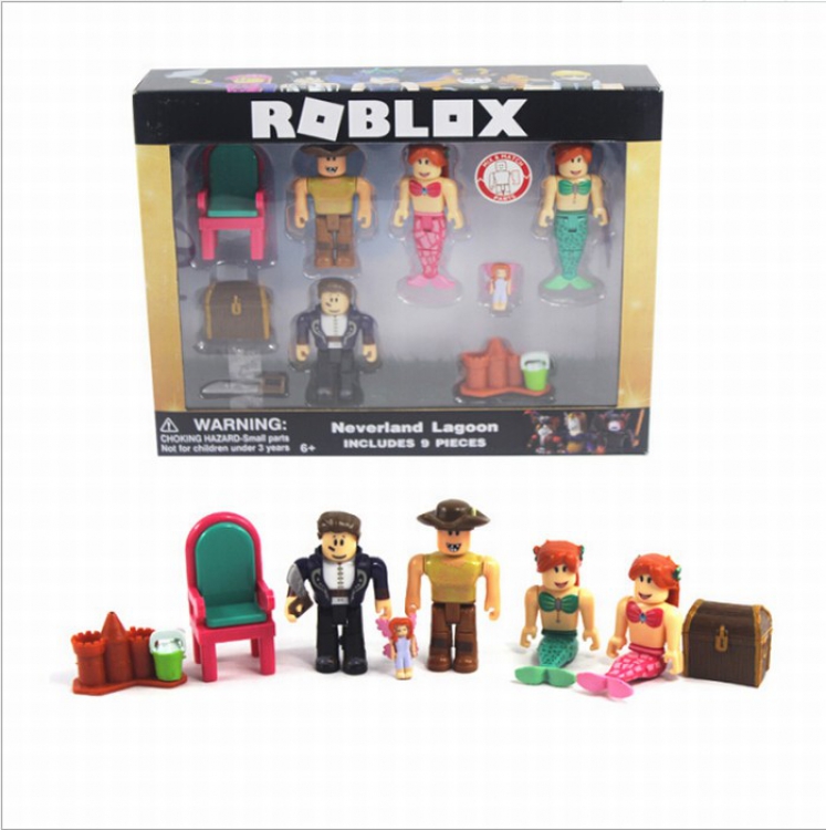 ROBLOX Mermaid 4 models with accessories Boxed Figure Decoration 6-9cm  210g price for 12 pcs