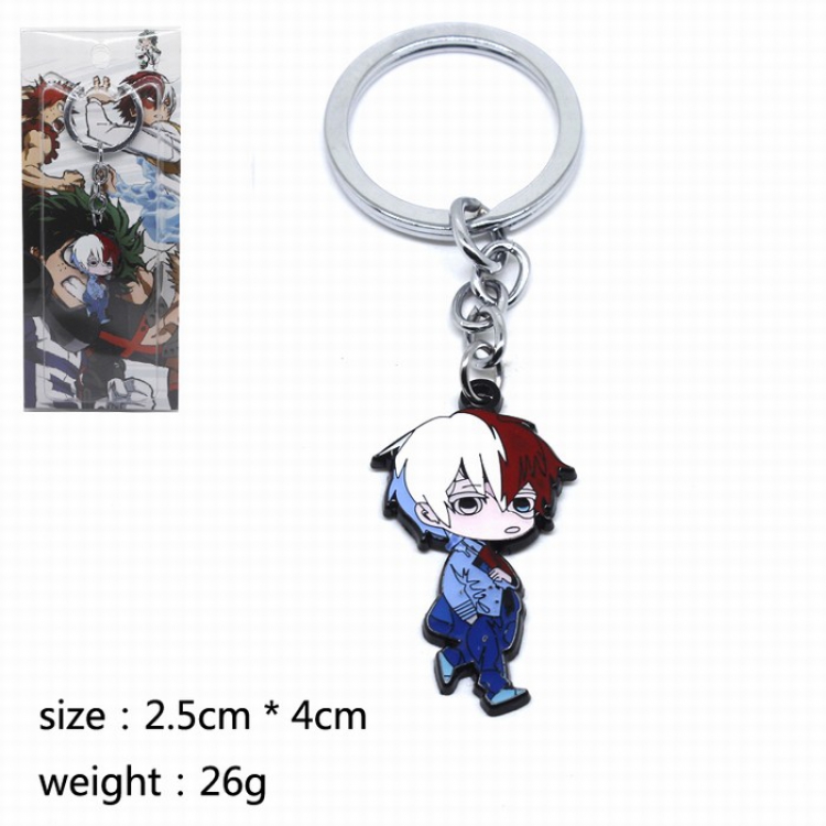 My Hero Academia Todoroki Shoto alloy Key Chain 2.5X4CM 26G