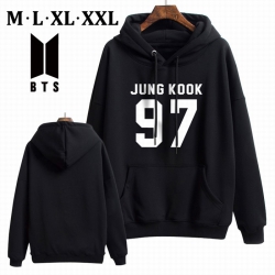 BTS Black Brinting Thick Hoode...