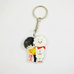 BTS BT21 jin Cartoon doll keyc...