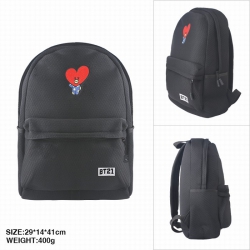 BTS BT21 Love Mesh black zippe...