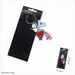 BTS BT21 a set of 4 Keychain p...