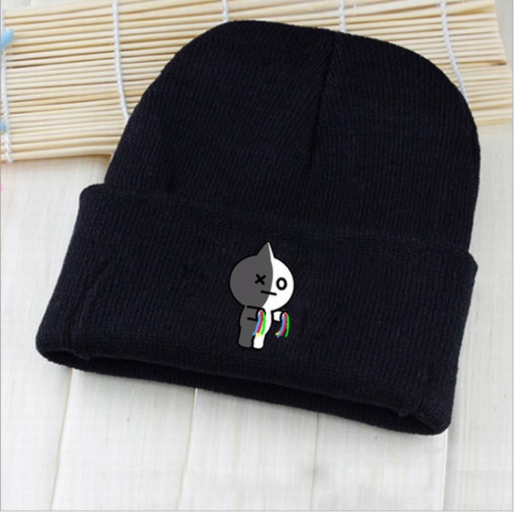 BTS BT21 robot Printed knit cap hat 18X30CM 70G price for 5 pcs