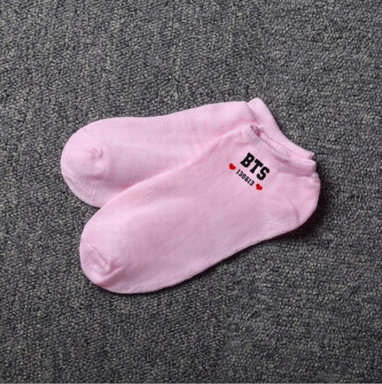 BTS Pink Cotton socks 18CM 17G price for 5 pcs