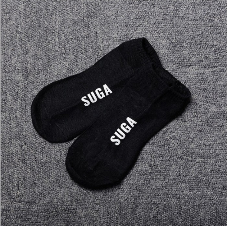 BTS SUGA Cotton socks 22.5-24CM 23G price for 5 pcs