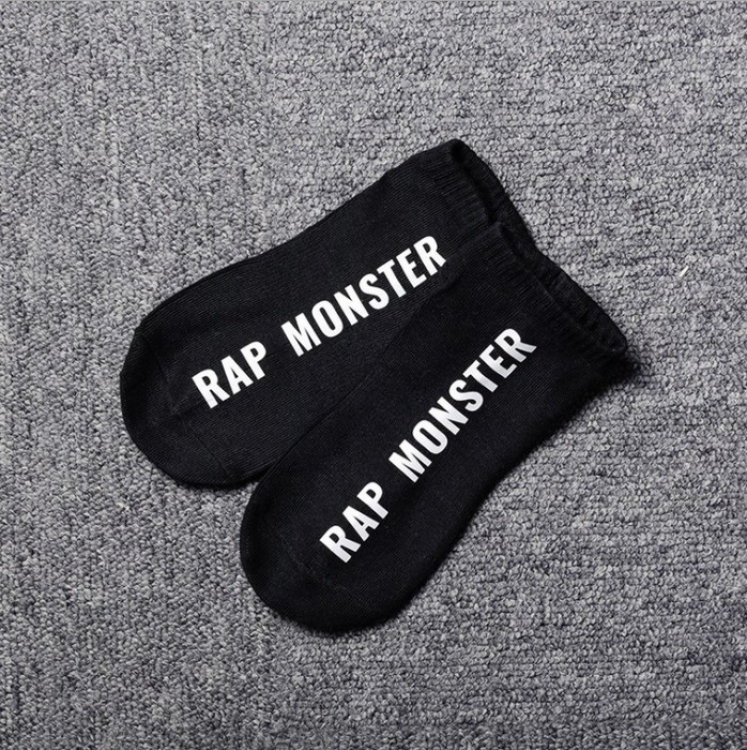 BTS RAPMONSTER Cotton socks 22.5-24CM 23G price for 5 pcs