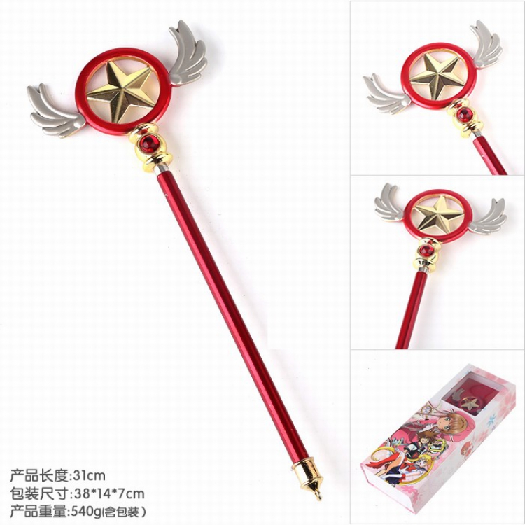 Card Captor Sakura Magic scepter Pentagram Boxed COSPLAY Prop toy weapon 34CM 540G