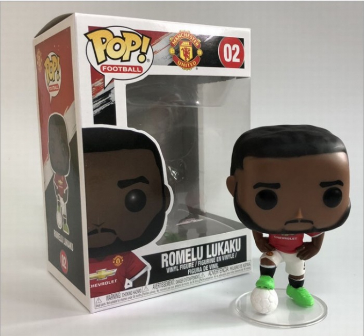 POP 02 Football star Romelu Lukaku Boxed Figure Decoration 10CM