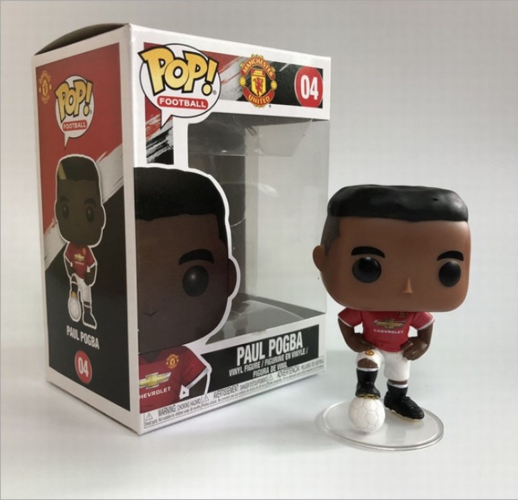 POP 04 Football star Paul Pogba Boxed Figure Decoration 10CM