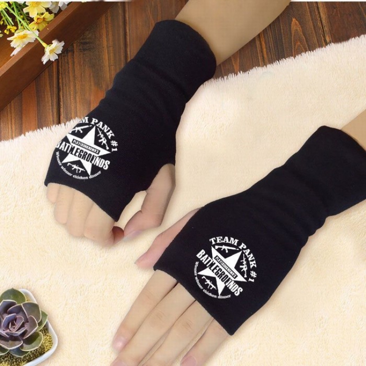 Playerunknowns Batt Black printed half finger gloves Scrub bag package Style B