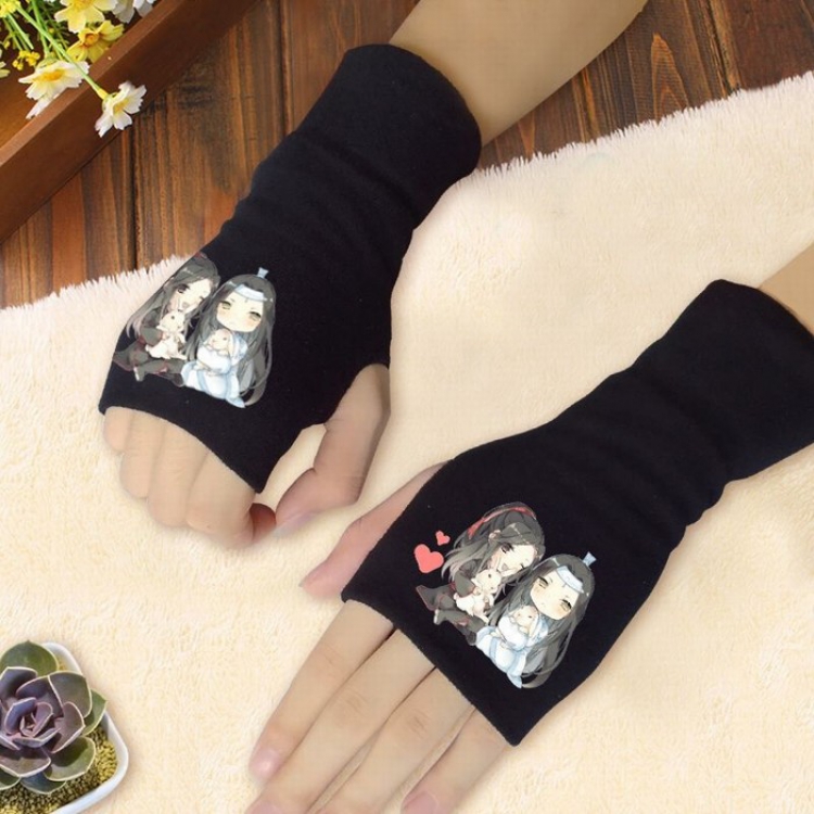 The wizard of the de Black printed half finger gloves Scrub bag package Style A
