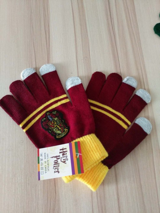 Harry Potter Gryffindor Red Knit warm Full finger touch screen gloves price for 5 pcs