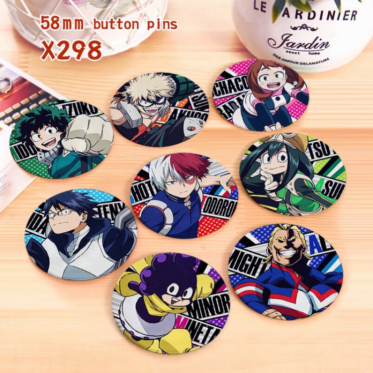 My Hero Academia Brooch price for 8 pcs a set 58mm X298