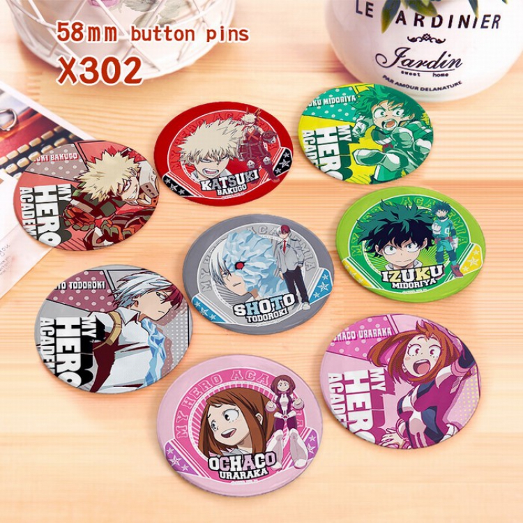 My Hero Academia Brooch price for 8 pcs a set 58mm X302