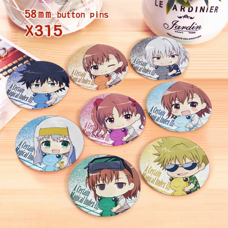 Toaru Majutsu no Index Brooch price for 8 pcs a set 58mm X315