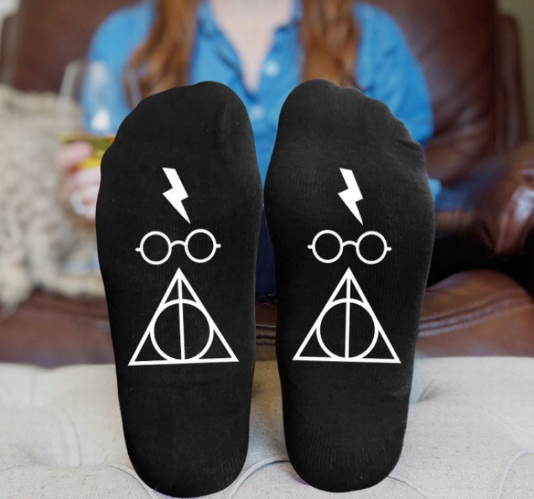 Harry Potter Black printed Mid tube socks stockings tube high 15CM 25G