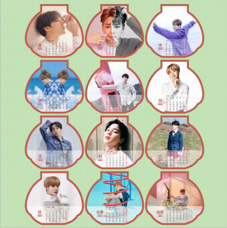 BTS XTL028 Desktop desk calendar 2019 calendar 12.5X14.5CM price for 5 sets