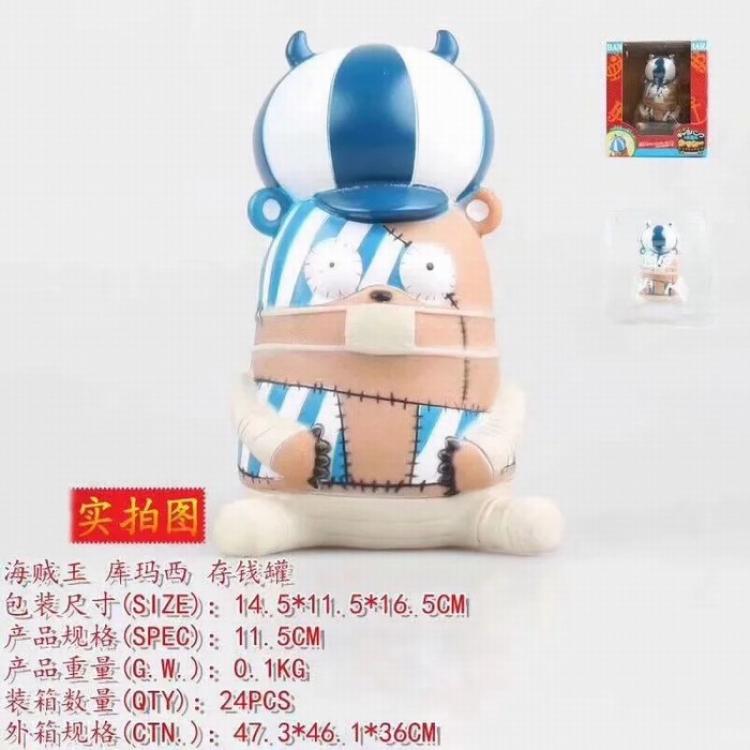 One Piece  Kumasy piggy bank Boxed Figure Decoration 11.5CM a box of 24