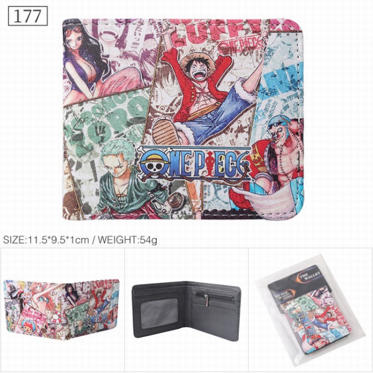 One Piece Twill two-fold short wallet purse 177