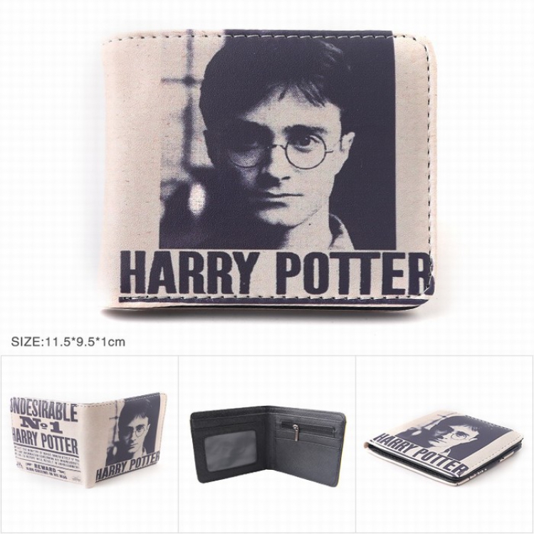 Harry Potter Full color Twill two-fold short wallet Purse style E