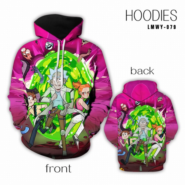Rick and Morty Full Color Long sleeve Sweatshirt Hoodie preorder  2 days S M L XL XXL XXXL LMWY079