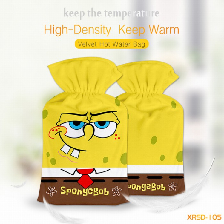 SpongeBob Fine plush Can be wash rubber Warm water bag XRSD105