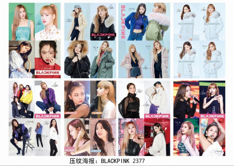 BLACKPINK 2377 Poster 42X29CM 8 pcs a set price for 5 sets