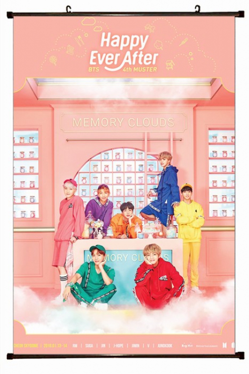 BTS Plastic pole cloth painting Wall Scroll 60X90CM preorder 3 days BTS-23 NO FILLING