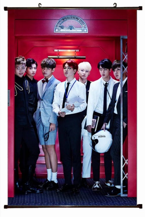 BTS Plastic pole cloth painting Wall Scroll 60X90CM preorder 3 days BTS-27 NO FILLING