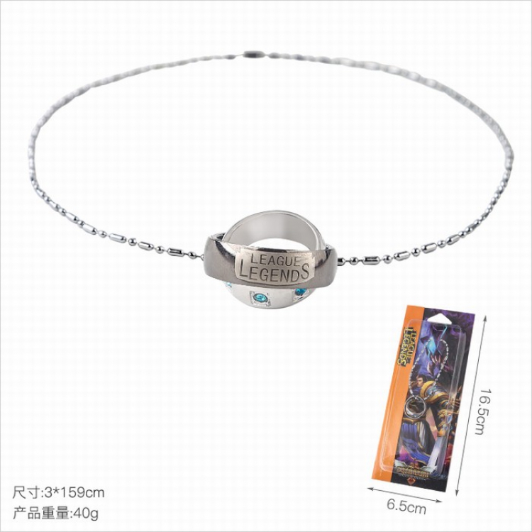 League of Legends Ring interlocking Necklace pendant price for 5 pcs 3X159CM 40G