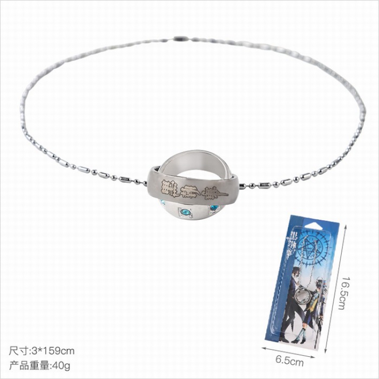 Kuroshitsuji Ring interlocking Necklace pendant price for 5 pcs 3X159CM 40G